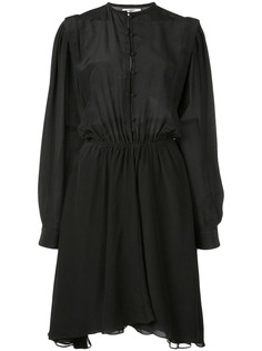 Etoile gathered waist crepe de chine dress