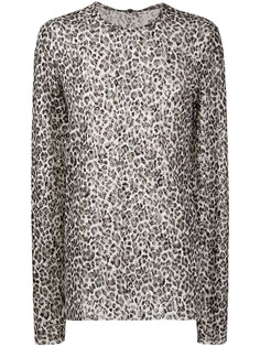 UNCONDITIONAL mesh leopard print sweatshirt