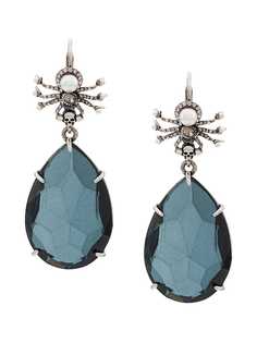 Alexander McQueen spider and crystal pendant earring