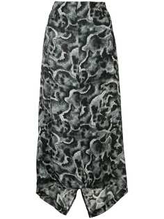 Yohji Yamamoto Pre-Owned асимметричная юбка с абстрактным узором