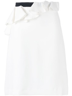 Giambattista Valli юбка прямого кроя с рюшами
