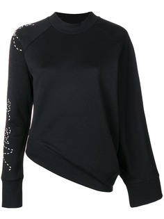 Y-3 свитер Y-3 Adidas X Yohji Yamamoto асимметричного кроя со слоганом