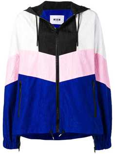 MSGM куртка оверсайз в стиле колор-блок