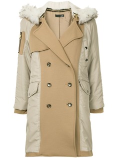 Frei Ea пальто с капюшоном с меховой оторочкой