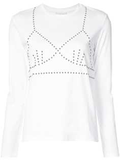 Isa Arfen джемпер с лифом-обманкой из заклепок