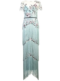 Marchesa Notte длинное приталенное платье
