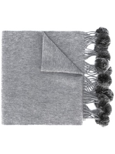 N.Peal плетеный шарф с помпонами
