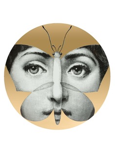 Fornasetti тарелка с принтом лица в форме бабочки