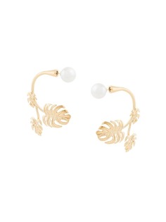 Ingie Paris серьги с лиственным дизайном