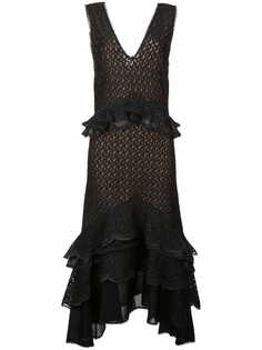 Jonathan Simkhai трикотажное платье с оборками