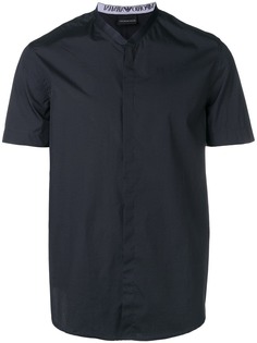 Emporio Armani однотонная рубашка с короткими рукавами