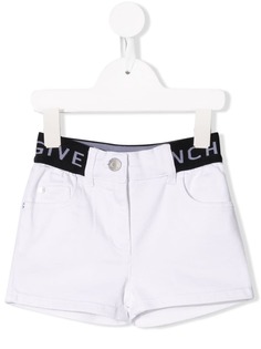 Givenchy Kids шорты с логотипом на поясе