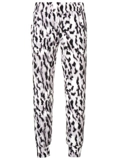 Norma Kamali спортивные брюки с леопардовым принтом
