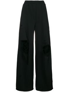 T By Alexander Wang ripped palazzo trousers