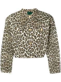Jean Paul Gaultier Pre-Owned укороченная куртка с леопардовым принтом