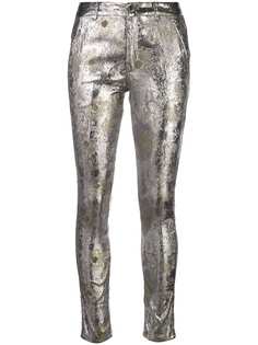 Cynthia Rowley брюки Gold Coast с эффектом металлик