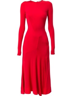 Esteban Cortazar платье миди с длинными рукавами