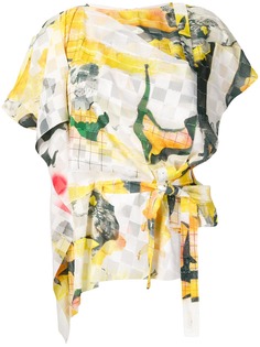 Chalayan блузка с завязкой