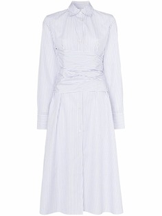 Wright Le Chapelain полосатое платье-рубашка с запахом
