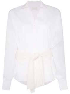 Esteban Cortazar рубашка с поясом на талии