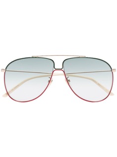 Gucci Eyewear солнцезащитные очки-авиаторы с эффектом градиент