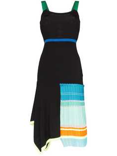 i-am-chen платье миди с плиссированной вставкой