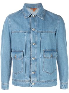 Barena джинсовая куртка с накладными карманами