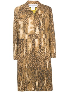 Christian Dior пальто с леопардовым узором