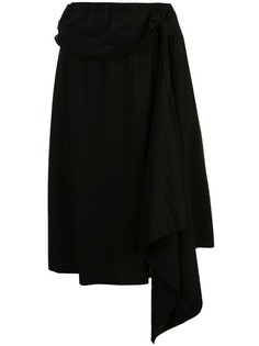 Yohji Yamamoto плиссированная юбка миди асимметричного кроя
