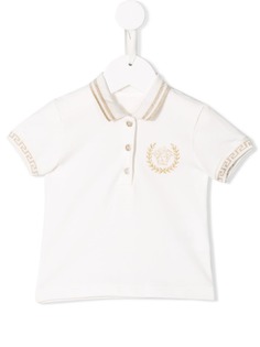 Young Versace рубашка-поло с вышивкой логотипа