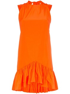 MSGM платье мини с баской и бантом