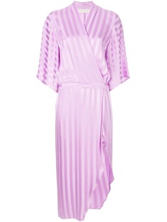 Michelle Mason полосатое платье с запахом