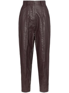 Beaufille брюки Nova с тиснением под крокодила