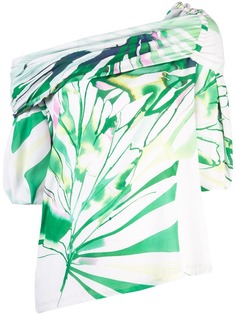 Josie Natori блузка с открытыми плечами Botanical Palms