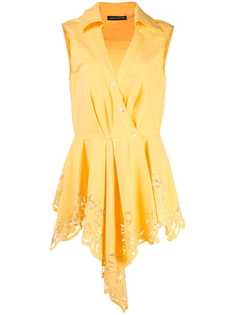 Josie Natori кружевная блузка асимметричного кроя