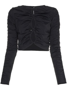 Markoo топ со сборками на рукавах