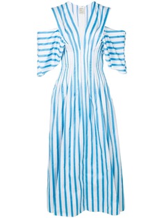 Maison Rabih Kayrouz платье в полоску с открытыми плечами