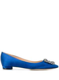Manolo Blahnik балетки Hangisi на каблуке