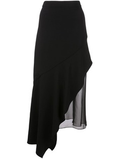 Cushnie юбка асимметричного кроя с драпировкой