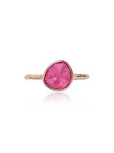 Monica Vinader RP Siren pink quartz stacking ring