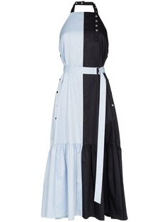 Tibi платье миди Apron с поясом