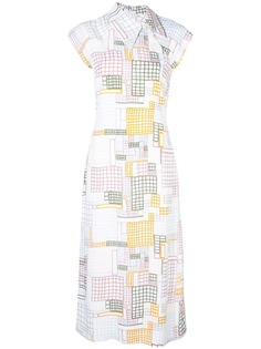 Rosetta Getty платье миди с геометричным принтом