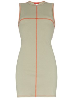 Eckhaus Latta платье мини с контрастной строчкой