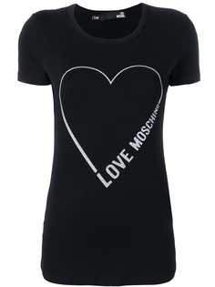 Love Moschino футболка с принтом сердца и логотипа