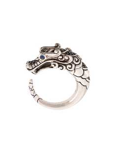 John Hardy серебряное кольцо Legends Naga с сапфирами и шпинелью