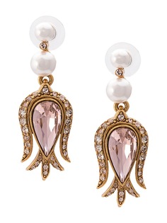 Oscar de la Renta декорированные серьги-гвоздики
