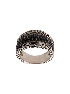John Hardy серебряное кольцо Classic Chain с сапфирами и шпинелью