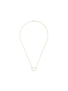 Rosa De La Cruz Yellow gold and diamond heart charm necklace