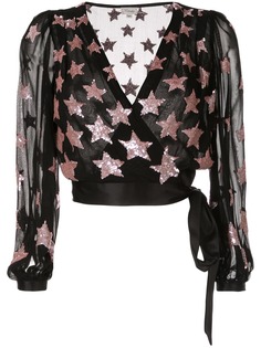 Temperley London блузка с вышивкой звезд с пайетками