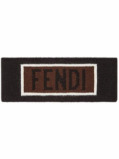 Fendi logo patch headband
